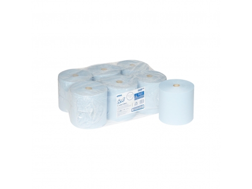 Scott® XL, Рулонные полотенца для рук, 6 x 354 м синей однослойной бумаги