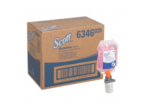 Пенное моющее средство для рук Scott® Essential для ежедневного применения, розовый цвет, 12 x 200 мл (итого 2400 мл)