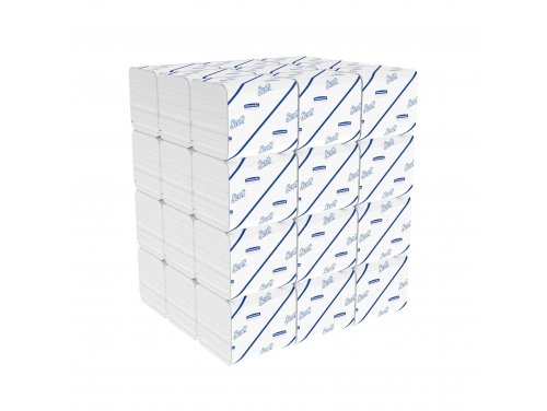 Сложенная туалетная бумага Scott® Control™, двухслойная туалетная бумага, 36 упаковок x 220 листов (всего 7 920 шт.)
