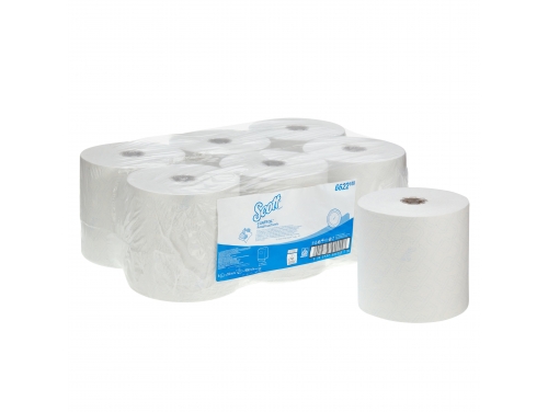 Рулонные полотенца для рук Scott® Control™, 6 x 300 м белой однослойной бумаги