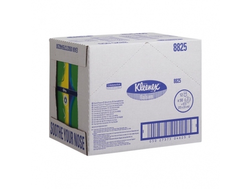 Салфетки для лица Kleenex® в квадратной упаковке, белые, трехслойные, 12 x 56 (итого 672 листа