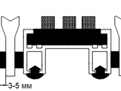 Алюминиевая решетка "Urban" щетка+скребок