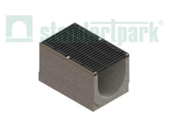 Лотки водоотводные бетонные BetoMax с решёткой щелевой чугунной с защёлкой DN500 каскадом h460-780 кл.E600 (комплект)