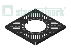 Решетка приствольная стальная квадратная с логотипом