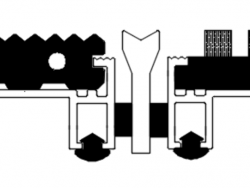 Алюминиевая решетка "Urban" щетка+резина+скребок
