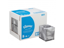 Салфетки для лица Kleenex® в квадратной упаковке, белые, двухслойные, 12 x 88 (итого 1056 листов)