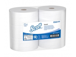 Туалетная бумага Scott® Control™ с центральной подачей, двухслойная туалетная бумага, 6 рулонов x 1280 листов (всего 7680 шт.)